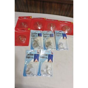 LOT OF 10 PACKS OF SUCTION CUPS WITH HOOKS MIXED SIZES ALL NEW